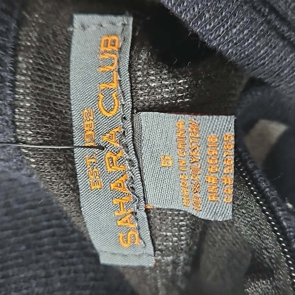 Sahara Club Bo Pullover Sweater  Quarter zip size 5 Navy  Grey Strip  NWT - Picture 5 of 7